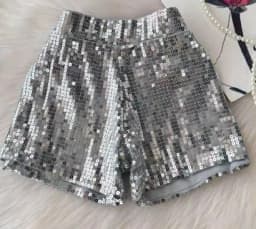 Basics Vintage High Waist Chic Glitter Sequin Short Pants Hotsweet Fashion Streetwear Club High Street Women Casual Clothing
