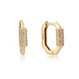 Gold Silver Color Simple Huggies Full Rainbow Zircon Hoops Earring for Women Fashion Drops Piercing Pendiente Ohrringe Jewelry