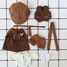 Original OB11 Doll Clothes British Style Beret Vintage Cloak Scarf Socks College Suit For Obitsu11 Molly GSC YMY Body 1/12BJD P9