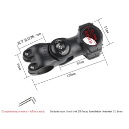 Adjustable Bicycle Handlebar Stem Variable 60 Degree Angle Aluminum Alloy Bike Handlebar Riser Road Bike Front Fork Stem Adapter
