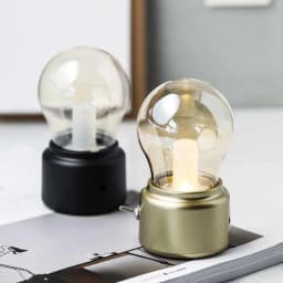 Creative led retro rechargeable night light USB rechargeable bedside bedroom Mini dormitory table light bulb atmosphere light