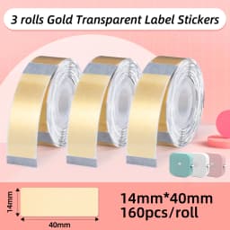 Phomemo Q30 Label Sticker White Transparent Waterproof Adhesive Thermal Paper Home Office Name Sticker Label Tape 3 Rolls/Box