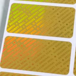 100pcs 24x12mm Hologram Security Seal GENUINE AUTHENTIC ORIGINAL Label Sticker VOID Left If Tampered Removal Proof Silver/Gold