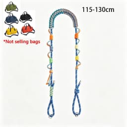 Outdoor Multicolor Rope Braided Bag Strap Handbag Modification Crossbody Strap Detachable Bag Shoulder Belt Strap Replacement