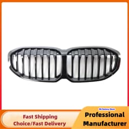 Gloss Black Front Bumper Kidney Racing Grille For BMW F40 1-Series 2019-2023 Single Slat Sport Grill Cover