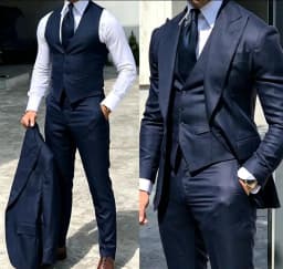 Classy Wedding Tuxedos Suits Slim Fit Bridegroom For Men 3 Pieces Groomsmen Suit Male Cheap Formal Business (Jacket+Vest+Pants