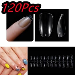 150Pcs/set White French Gel Nail Tips Medium Almond Nude Pink Press On Nail French Tips Matte/Glossy Frosted Soft Gel Nail Tips