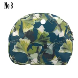 TANQU New Floral Composite Twill Cloth Waterproof Inner Lining Insert Zipper Pocket for O Bag Obag Moon Light for O Moon Light