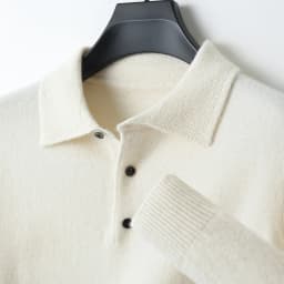 LHZSYY 100%Merino Wool Hot Cardigans Men Lapel Pullover Long Sleeve POLO Neck Sweaters Loose Tops Knit Clothing Large Size Shirt