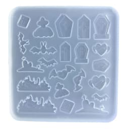 Resin Shaker Mold Flowers Small Flexible Pendant for Keychain Hollow Silicone Mold Epoxy Jewelry Making Pendant Quicksand Mould