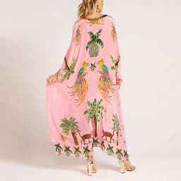 New Spring V-neck Vestidos A-line Dress Fashion Animal Pattern Printed Loose Dress Retro Women's Dress Vetement Femme