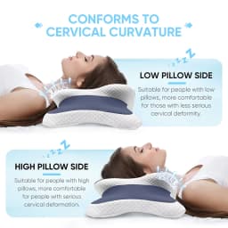 Butterfly Shaped Special Design Memory Foam Cervical Pillow Skin-friendly Comfortable Washable Neck Support Pillow