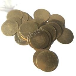 50pcs Raw Brass Blank Round Tags Flat Metal Discs DIY Earring Necklace Pendant Jewelry Making Supplies Hand Stamping Blank