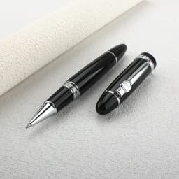 Jinhao 159 Luxury Yellow and Silver Clip Ballpoint Pen with Velvet Bag Free Shipping Rollerball Pens