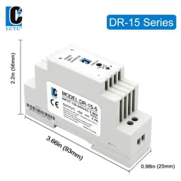 LCTC DR-15/60/100 Switching Power Supply 5V 12V 24V DIN Rail Power Supply Industrial Transformer Small Volume 4.2A 6.5A 7.5A