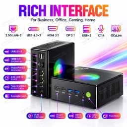 GMKtec K11 Mini PC AMD Ryzen 9 8945HS Gaming PC DDR5 5600 OCuLink Dual LAN USB4 PCIe 4.0 SSD WiFi 6 BT5.2 Windows 11 Pro