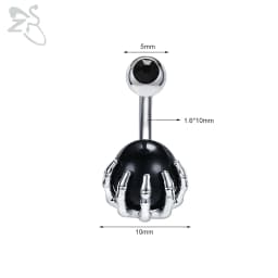 ZS 1 PC Cute Shell Pendant Belly Button Ring Moonstone Drop Belly Rings 14G Stainless Steel Summer Flower Navel Piercing Jewelry