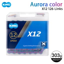 KMC X10 X11 X12 Bicycle Chain Road Mountain Bike 10/11/12Speed Bicycle Aurora Chain Compatible for SHIMANO Chain with Links Lock