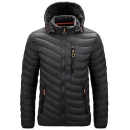 Lightweight Padded Hooded Jacket for Men Long Style Baseball Collar down Jacket Youth Fashion Other Fillings