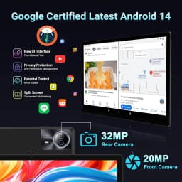 Google Play Support 14 Inch Tablet Pc Android 14 Tablet 16+512GB Phone Call BT 5G WiFi Pad Hebrew/Russian Global Language