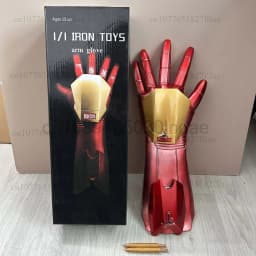 Hot Iron Man Helmet Cosplay 1:1 Light Led Wearable Mask Gloves Glowing Eyes Adult Child PVC Action Figure Toys Christmas Present