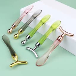 2in 1 Face Eye Massage Stick Eye Cream Applicator for Anti Wrinkle Dark Circles Facial Lifting Mixing Spatulas Scoop Mini Spoon