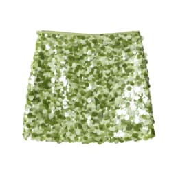 HH Elegant Women Solid Sequined Slim Mini Skirt 2025 Sparkling Party Style Skirt Female Sexy High Waist Short A-Line Skirt