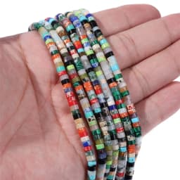 4x2mm Natural Flat Disc Round Stone Crystal Jades Spacer Beads Charm Jewelry Making Handmade Bracelet Necklace Earring Accessory
