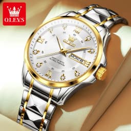 OLEVS Top Original Quartz Couple Watch Roman Scale Diamond Dial Luxury Watch For Men Women Rhombus Strap Waterproof Hand Clock