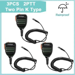 Baofeng UV-5R Microphone Shoulder Speaker 2 Pins for Walkie Quansheng uv-k5 uv-k6 UV-5R/UV-82/UV-16/TH UV8000D Two Way Radio