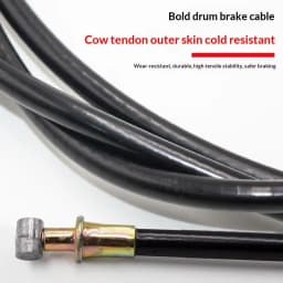 E-bike Brake Cable Rust Proof 1PC 1.25-2M Adjustable Front Rear Drum Brake Line for Electric Scooter Upgrade Parts