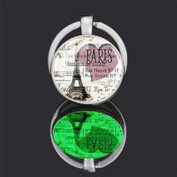 Luminous Eiffel Tower Keychains Two-Side Glass Pendant Key Chain France Paris Eiffel Tower Glow in The Dark Keyring Travel Gifts
