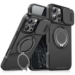 Heavy-duty Rugged Magnetic Stand Case For iPhone 18 17 Air 16 E 15 14 13 12 Pro Max Plus Slide Camera Protect For Magsafe Cover
