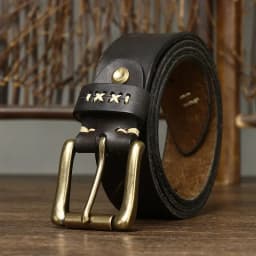 Men High Quality Genuine Leather Belt Luxury Designer Pin Buckle Belts Pure Cowskin Vintage Strap Male Jeans for Man Cowboy