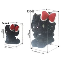 Cute Hello Kitty angel devil Gothic Y2K bow wing plush doll bag pendant soft hair jewelry girl birthday gift