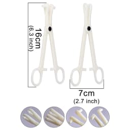 1/4/5pcs Disposable Sterile Acrylic Piercing Forceps Tool Piercing Clamps for Ear Nose Navel Lip Body Jewelry Piercing Supplies
