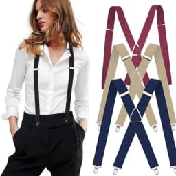 Elastic Polyester Suspenders Men 4 Clips Vintage Men's Women Suspender Trousers Wedding Suspension For Skirts Suspenders 4 Clip