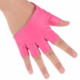 1 Pair Black Pu Leather Half Finger Gloves For Gothic Punk Rock Lolita Harajuku Stage Performance Cosplay Women Fingerless Glove