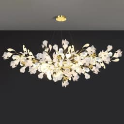 Modern Luxury Ginkgo LED Chandeliers Living Dining Room Home Pendant Lights Hotel Restaurant Decor Elegant Lights Fixture