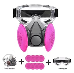 6200 2097 Filter Goggles Half Face Reusable Respirator Mask Epoxy Dust Paint Organic Vapor Welding Wooding