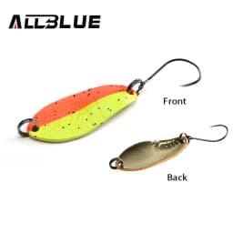 BLUX Fishing Lure 3g Mini Metal Spoon Area Trout Colorful Brass Copper Bait Freshwater Stream Tackle for Chub Perch Salmon