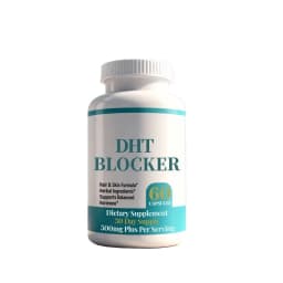 DHT Blocker Capsules with Biotin 5000mcg, Vitamin C, D, E, B6 & Zinc for Healthy Hair and Skin Support, Gluten-Free, 60 Count