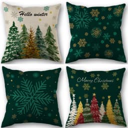 1pc/4pcs Vintage Fall Pillow Covers 18x18 Inch - Autumn Orange White Pumpkin Design for Christmas Thanksgiving