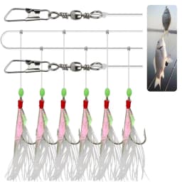 Sabiki Soft Fishing Lure Hooks Tackle Saltwater Artificial 5 / 6 Hooks Fishing Lures Sea Boat Beach Pier Lure String Hook