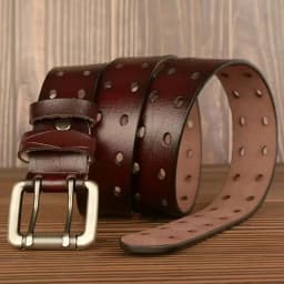 3.8CM High Quality Genuine Leather Belts for Men Brand Strap Male Double Needle Pin Buckle Fancy Vintage Jeans Cowboy