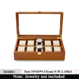 Oirlv 10 Grids Solid Wood Jewelry Organizer Box Watch Holder Storage Case Watch Display Box For Man Women regalos para hombre
