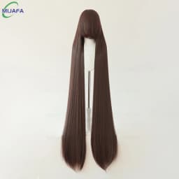 700g High Quality 59" 150cm Long Straight Cosplay Wig With Bang Blond Brown Red Green Blue Heat Resistant Hair Colors Anime Wigs