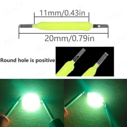 10pcs 20mm LED Filament Edison LED Bulbs DC3V 50mA Ra80 2200K 2700K White Red Green Blue Pink Purple Indoor Outdoor LightingDIY