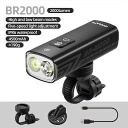 CYCLAMI Bicycle Bike Headlight BR 2000 AI 1200 Lumen High Brightness MTB Road Cycling Safety Aluminum Alloy Front Lamp