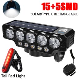 USB Rechargeable Bike LED Front Light With Cycling Bike Horn Waterproof Bicycle Bell Front Light Easy To Instal Night Riding
